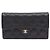Chanel Portafoglio lungo da donna Black Caviar Gold CC Classic Flap Nero - vista 9