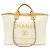 Chanel Bolso Tote Deauville Large y Bolso de Hombro Amarillo