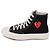 Comme Des Garcons Sneakers alte Single Heart Chuck Nero - vista 6