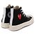 Comme Des Garcons Sneakers alte Single Heart Chuck Nero - vista 8
