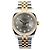 Rolex Orologio Datejust da uomo con quadrante grigio combinato e diamanti originali Marrone