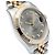 Rolex Orologio Datejust da uomo con quadrante grigio combinato e diamanti originali Marrone - vista 12