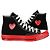 Comme Des Garcons Converse Chuck Taylor All Star High Top (Black/Red) BLACK Rosso