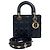 Borsa Tote e Borsa a Spalla Black Lady Dior ABC Small Gold-Tone Nero