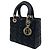 Borsa Tote e Borsa a Spalla Black Lady Dior ABC Small Gold-Tone Nero - vista 3