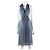 Vestido Chanel de cuello halter transparente Multicolor