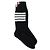 Thom Browne Calcetines de media pierna Bar en algodón ligero Negro - vista 4