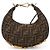 Fendi Mini borsa hobo in jacquard Graphy FF Marrone - vista 4