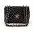 Chanel Borsa a tracolla Large Classic in agnello con logo Big CC Nero - vista 4