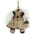Burberry Portachiavi Thomas Bear Trench Coat in cashmere Arancione - vista 3
