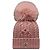 Kaschmir-Beanie mit Fuchsfell-Bommel mit Moncler Logo Patch Rot