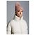 Kaschmir-Beanie mit Fuchsfell-Bommel mit Moncler Logo Patch Rot - Ansicht 2