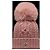 Kaschmir-Beanie mit Fuchsfell-Bommel mit Moncler Logo Patch Rot - Ansicht 3