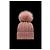 Kaschmir-Beanie mit Fuchsfell-Bommel mit Moncler Logo Patch Rot - Ansicht 4
