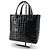 Chanel Borsa Tote Patent Chocolate Bar Nero - vista 4