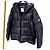 Moncler Hooded Down Jacket Navy Blue