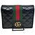 Gucci Gestepptes Web Wallet aus schwarzem Leder