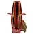 Prada Mini borsa a tracolla in Saffiano rosso con catena triangolare dorata e doppia zip - vista 3