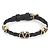 Valentino Bracciale in pelle di vitello con logo signature Nero