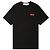 Comme Des Garcons T-Shirt Double Heart Black Schwarz
