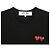 Comme Des Garcons T-Shirt Double Heart Black Schwarz - Ansicht 4