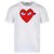 Comme Des Garcons Camiseta de manga corta con parche de corazón rojo