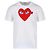 Comme Des Garcons Camiseta de manga corta con parche de corazón rojo - vista 4