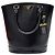 Prada Borsa bucket Saffiano vernice nero lucido