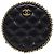Chanel Borsa a tracolla rotonda con croce running e catena dorata in pelle di agnello nera Nero