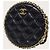 Chanel Borsa a tracolla rotonda con croce running e catena dorata in pelle di agnello nera Nero - vista 2