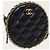 Chanel Borsa a tracolla rotonda con croce running e catena dorata in pelle di agnello nera Nero - vista 3