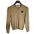 Comme Des Garcons Strickware für Damen beige schwarz mit Patch Braun