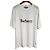 Burberry T-shirt a maniche corte con logo ricamato Argento
