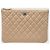 Timeless Chanel Clutch Classic Medium Rosa Beige Caviar con Chip Marrone - vista 2