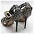 Jimmy Choo Sandali con tacco alto a punta aperta Nero - vista 3