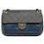 Chanel Vintage Denim Schultertasche mit Klappe Mehrfarben