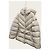 Moncler Chaqueta corta acolchada beige con capucha y cinturón Castaño - vista 2