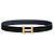 Hermès Buckle Reversible Black Navy Gold Matte Men's Leather Belt Blue
