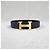 Hermès Buckle Reversible Black Navy Gold Matte Men's Leather Belt Blue - view 5