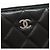 Chanel Portafoglio lungo classico in agnello nero con zip argentata - vista 7