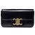 Céline Borsa a tracolla Claude in pelle di vitello lucida nera Nero - vista 2