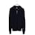 Dior Strickpullover mit halbem Reißverschluss und Logo-Patch Blau  - Ansicht 1