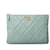 Chanel Clutch NineTeen in agnello New Medium Gold Verde  - vista 1