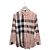 Burberry Camicia a quadri in cotone e pizzo rosa Indie