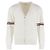 Thom Browne V-Ausschnitt-Cardigan aus Baumwolle mit Milano-Stich-Bündchen Weiß