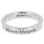 Maison Martin Margiela Anello in argento con logo inciso