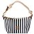 Miu Miu Pochette in cotone e pelle Blue Cognac