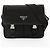 Prada Bolsa de ombro nylon e couro Saffiano com fivela Preto - vista 2