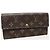 Louis Vuitton Portafoglio lungo Sarah in Monogram Canvas Marrone - vista 3