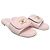 Chanel Mule e pantofola trapuntata in agnello rosa con chiusura a vite dorata
